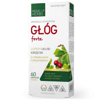 Medica Herbs Głóg Forte, 60 kapsułek Medica Herbs Głóg Forte, 60 kapsułek - zdjęcie produktu