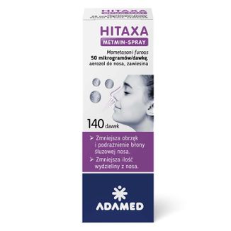 Hitaxa Metmin-Spray 50 µg/dawkę, aerozol do nosa, zawiesina, 140 dawek - zdjęcie produktu