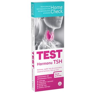 Home Check Test Hormonu TSH, domowy test do oznaczania hormonu TSH we krwi, kasetkowy, 1 sztuka - zdjęcie produktu