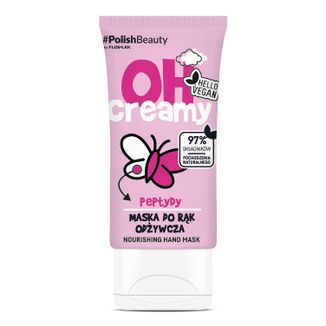 Flos-Lek Oh Creamy, odżywcza maska do rąk, peptydy, 50 ml - zdjęcie produktu