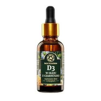 Herbal Monasterium D3 w Oleju z Czarnuszki, krople, 30 ml - zdjęcie produktu