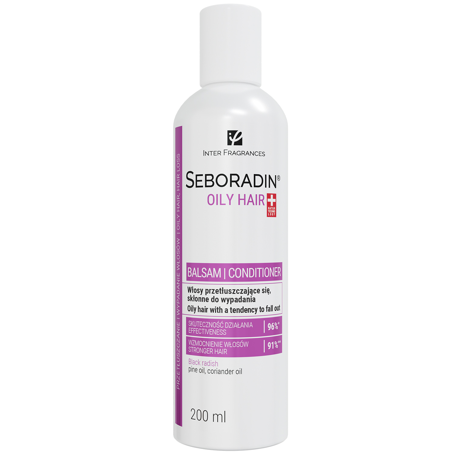 Seboradin Seboradin Oily Hair, balsam do włosów przetłuszczających się i skłonnych do wypadania, 200 ml — Składniki i ocena