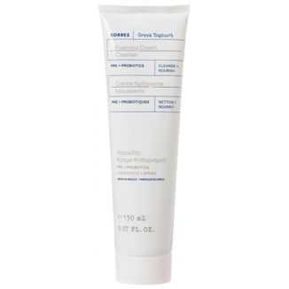 Korres Greek Yoghurt, kremowy żel do mycia twarzy z probiotykami, 150 ml - zdjęcie produktu