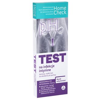 Home Check Test na infekcje intymne, domowy test do badania pH pochwy, kasetkowy, 1 sztuka - zdjęcie produktu