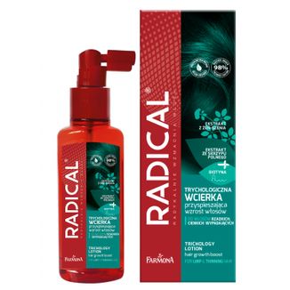 Farmona Radical, trychologiczna wcierka przyspieszająca wzrost włosów, włosy rzadkie, cienkie i wypadające, 100 ml - zdjęcie produktu