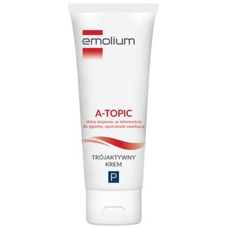 Emolium A-Topic, trójaktywny krem do skóry atopowej, suchej i uporczywie swędzącej, od 1 miesiąca, 50 ml USZKODZONE OPAKOWANIE - zdjęcie produktu