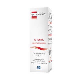 Emolium A-Topic, trójaktywny krem do skóry atopowej, suchej i uporczywie swędzącej, od 1 miesiąca, 50 ml - zdjęcie produktu