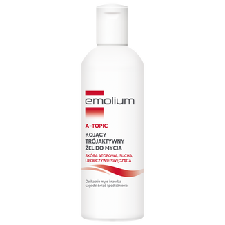 Emolium A-Topic, trójaktywny żel do mycia ciała do skóry atopowej, suchej i uporczywie swędzącej, od 1 miesiąca, 200 ml - zdjęcie produktu