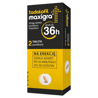 Tadalafil Maxigra 10 mg, 2 tabletki - zdjęcie produktu