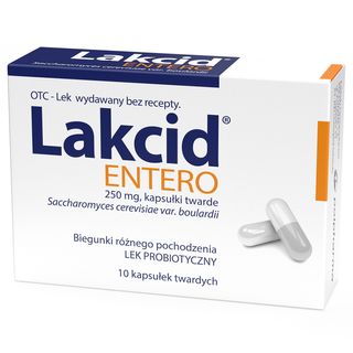 Lakcid Entero 250 mg, 10 kapsułek - miniaturka  zdjęcia produktu