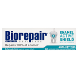 Biorepair Advanced Active Shield Anti-Cavities, przeciwpróchnicza pasta do zębów bez fluoru, remineralizująca, 75 ml - miniaturka zdjęcia produktu