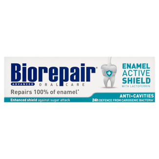 Biorepair Advanced Active Shield Anti-Cavities, przeciwpróchnicza pasta do zębów bez fluoru, remineralizująca, 75 ml Biorepair Advanced Active Shield Anti-Cavities, przeciwpróchnicza pasta do zębów bez fluoru, remineralizująca, 75 ml - zdjęcie produktu