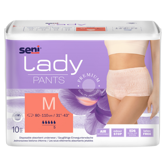 Seni Lady Pants, majtki chłonne dla kobiet, Medium, 80-110 cm, 10 sztuk - zdjęcie produktu