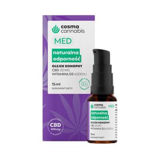 Cosma Cannabis Med Naturalna Odporność, olejek konopny, 15 ml - zdjęcie produktu