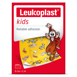 Leukoplast Kids, plastry z opatrunkiem dla dzieci, wodoodporne, 6 cm x 1 m, 1 sztuka - zdjęcie produktu