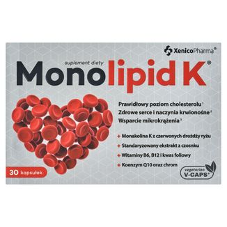 Monolipid K, 30 kapsułek wegańskich - zdjęcie produktu