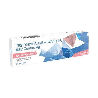Diather Test Grypa A/B + COVID-19/RSV Combo Ag, test antygenowy na obecność 4 wirusów, 1 sztuka - zdjęcie produktu