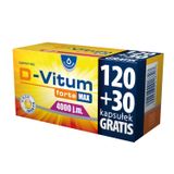 D-Vitum Forte Max 4000 j.m., 120 kapsułek + 30 kapsułek gratis USZKODZONE OPAKOWANIE - miniaturka zdjęcia produktu