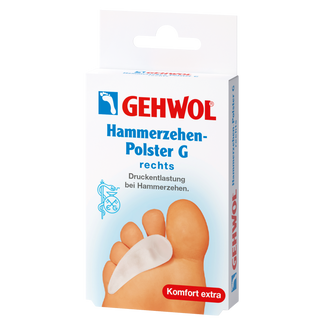 Gehwol Hammerzehen-Polster G, poduszka przeciwuciskowa do palców młotkowatych, stopa prawa, 1 sztuka - zdjęcie produktu
