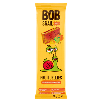 Bob Snail Jellies Galaretka owocowa, jabłko, mango, dynia, chia, 38 g - zdjęcie produktu