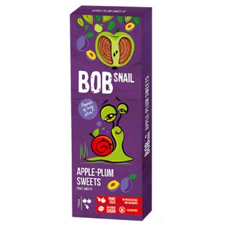 Bob Snail Roll Przekąska owocowa, jabłko, śliwka, 30 g - zdjęcie produktu
