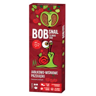 Bob Snail Roll Przekąska owocowa, jabłko, wiśnia, 30 g - zdjęcie produktu