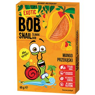 Bob Snail Roll Przekąska owocowa, mango, 60 g - zdjęcie produktu