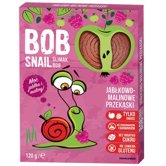Bob Snail Roll Przekąska owocowa, jabłko, malina, 120 g - zdjęcie produktu