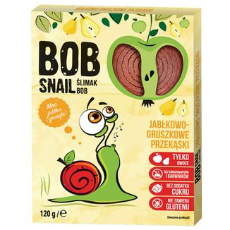 Bob Snail Roll Przekąska owocowa, jabłko, gruszka, 120 g - zdjęcie produktu