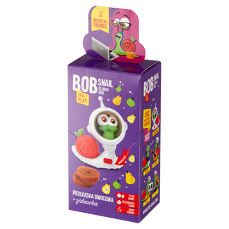 Bob Snail Eat & Play Przekąska owocowa, jabłko, gruszka, 20 g + zabawka - zdjęcie produktu