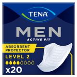 Tena Men Active Fit, wkładki anatomiczne dla mężczyzn, Level 2, 20 sztuk - miniaturka zdjęcia produktu