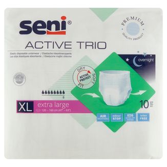 Seni Active Trio, elastyczne majtki chłonne, Extra Large, 120-160 cm, 10 sztuk - zdjęcie produktu