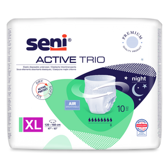 Seni Active Trio, elastyczne majtki chłonne, Extra Large, 120-160 cm, 10 sztuk - zdjęcie produktu
