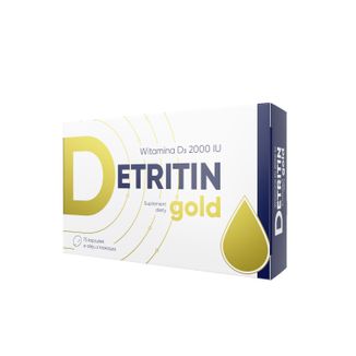 Detritin Gold, witamina D 2000 IU, 75 kapsułek - zdjęcie produktu