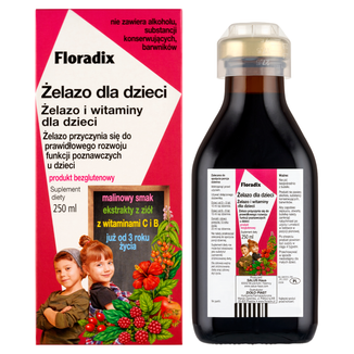 Floradix żelazo dla dzieci od 3 lat, 250 ml - zdjęcie produktu