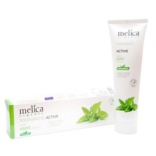Melica Organic Active, pasta do zębów, mięta, 100 ml - miniaturka  zdjęcia produktu