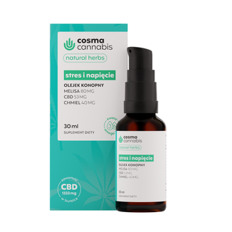 Cosma Cannabis Natural Herbs Stres i Napięcie, olejek konopny, 30 ml - zdjęcie produktu