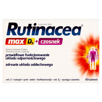 Rutinacea Max D3 + Czosnek, 60 tabletek - zdjęcie produktu