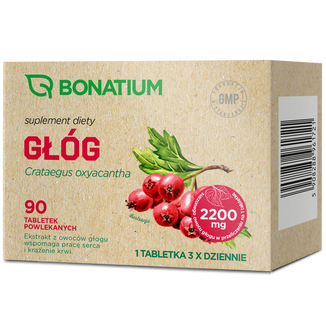 Bonatium Głóg, 90 tabletek KRÓTKA DATA - zdjęcie produktu