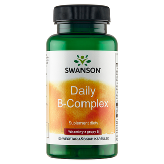 Swanson Daily B-Complex, 100 kapsułek wegetariańskich USZKODZONE OPAKOWANIE Swanson Daily B-Complex, 100 kapsułek wegetariańskich USZKODZONE OPAKOWANIE - zdjęcie produktu