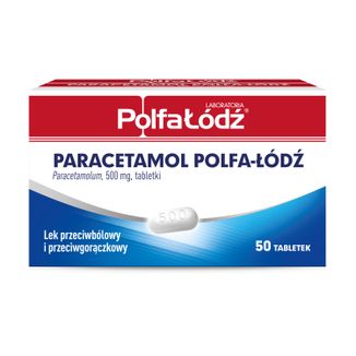 Laboratoria PolfaŁódź Paracetamol 500 mg, 50 tabletek - zdjęcie produktu