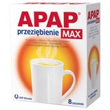 Apap Przeziębienie Max 1000 mg + 50 mg + 12,2 mg, proszek do sporządzania roztworu doustnego, 8 saszetek - miniaturka zdjęcia produktu