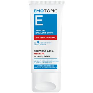 Emotopic Bacteria Control, preparat S.O.S medical do twarzy i ciała od 4 miesiąca życia, 30 ml USZKODZONE OPAKOWANIE Emotopic Bacteria Control, preparat S.O.S medical do twarzy i ciała od 4 miesiąca życia, 30 ml USZKODZONE OPAKOWANIE - zdjęcie produktu
