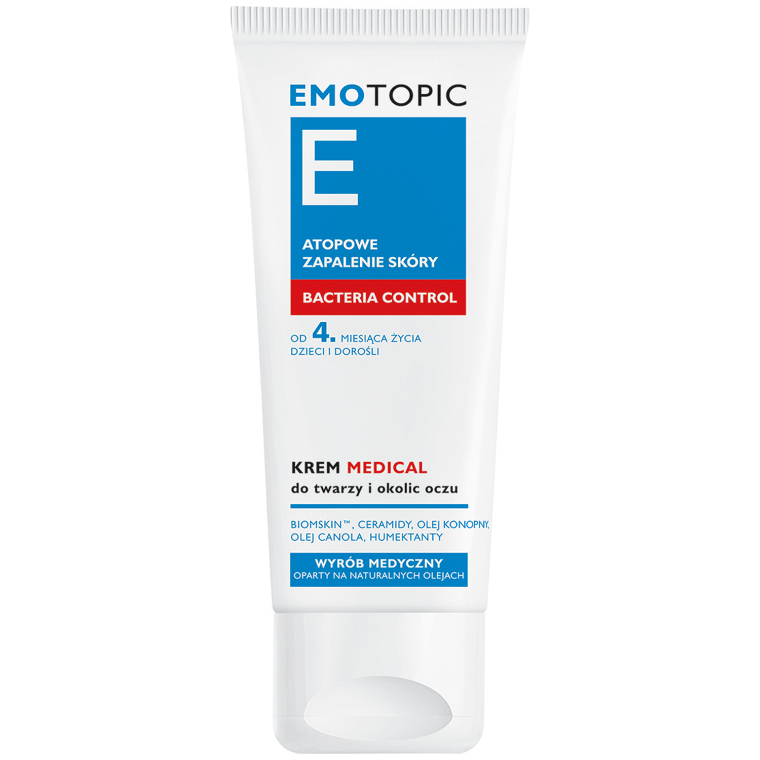 Pharmaceris Emotopic Bacteria Control, krem medical do twarzy i okolic oczu od 4 miesiąca życia, 50 ml