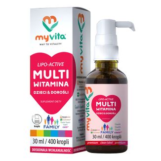 MyVita Multiwitamina Family, krople dla dzieci i dorosłych, 30 ml - zdjęcie produktu
