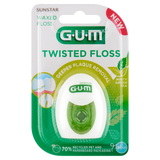 Sunstar Gum Twisted Floss, nić dentystyczna, woskowana, mięta i zielona herbata, 30 m - miniaturka zdjęcia produktu