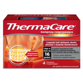 ThermaCare, kompresy rozgrzewające na plecy i biodra, 4 sztuki USZKODZONE OPAKOWANIE - zdjęcie produktu