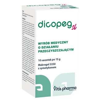 Dicopeg Si, 15 g x 10 saszetek USZKODZONE OPAKOWANIE Dicopeg Si, 15 g x 10 saszetek USZKODZONE OPAKOWANIE - zdjęcie produktu