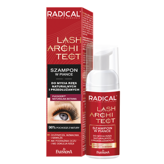 Radical Lash Architect, szampon w piance do mycia rzęs naturalnych i przedłużanych, 50 ml USZKODZONE OPAKOWANIE - zdjęcie produktu