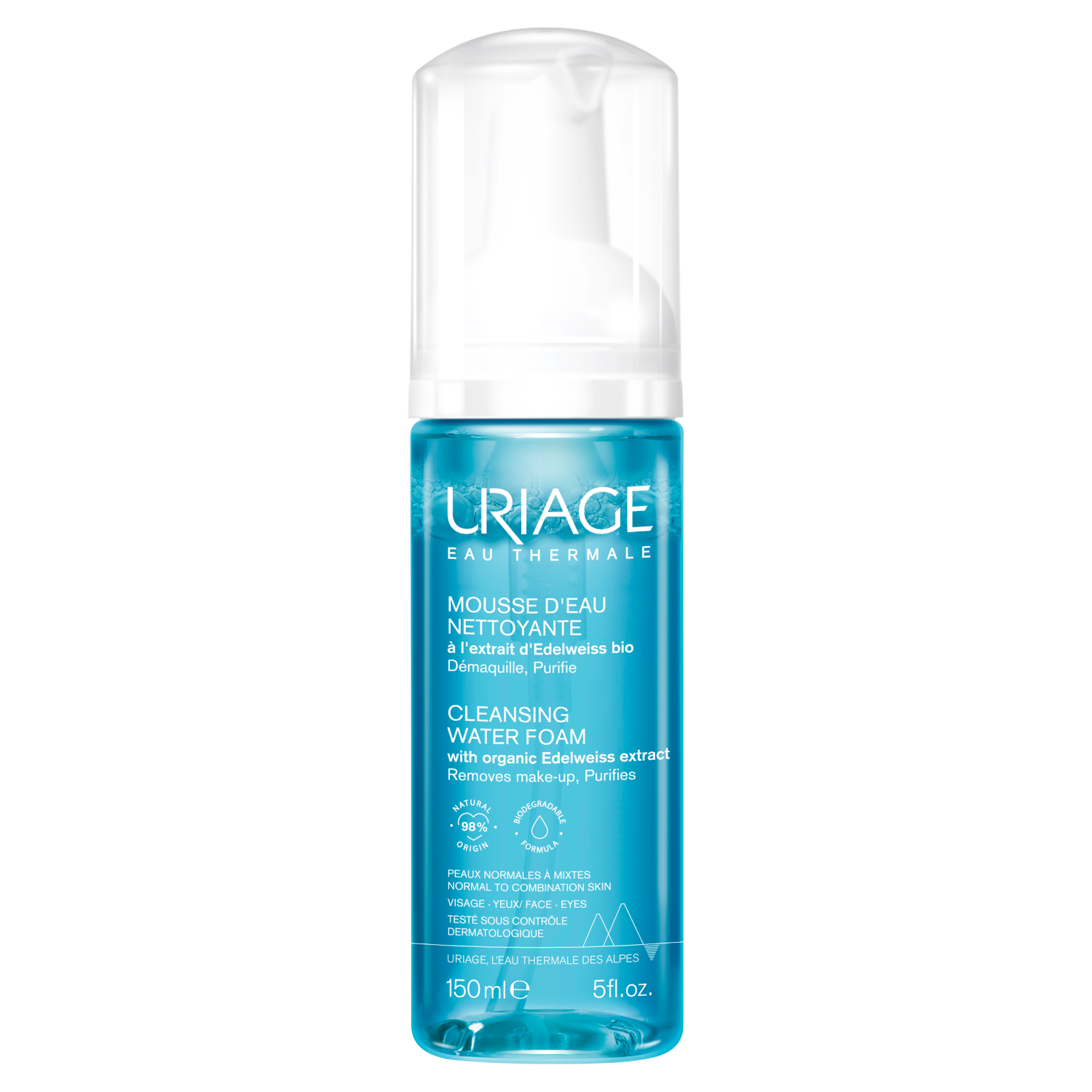Uriage Uriage Hygiène, oczyszczająca pianka do twarzy z ekstraktem z organicznej Szarotki Alpejskiej, 150 ml — Składniki i ocena